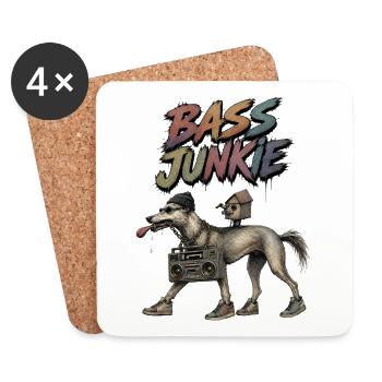 techno dog - Coasters (set of 4) - white - Front