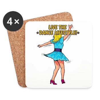 Dancing Girl - Dance Lifestyle - Coasters (set of 4) - white - Front