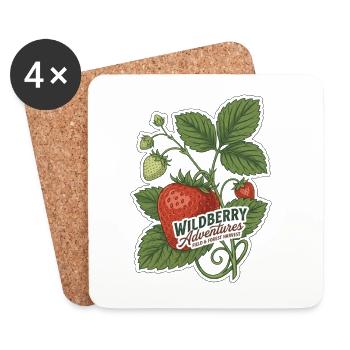 Vintage Botanical Wildberry Adventures - Coasters (set of 4) - white - Front