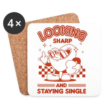 Staying Single - Coasters (set of 4) - white - Front