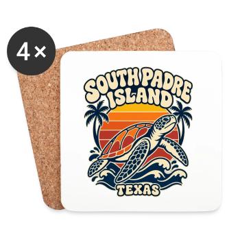 Texas South Padre Island Schildkröte Sunset - Untersetzer (4er-Set) - Weiß - Vorne
