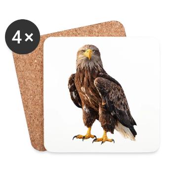 Seeadler Adler Eagle - Untersetzer (4er-Set) - Weiß - Vorne