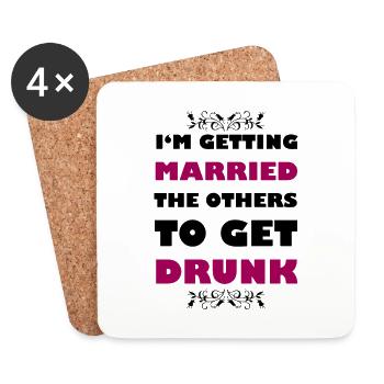 Bachelor - Coasters (set of 4) - white - Front