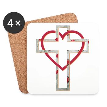 kreuz 6 e 235 - Untersetzer (4er-Set) - Weiß - Vorne