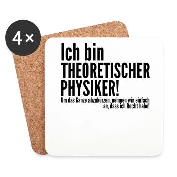 theoretischer Physiker - Untersetzer (4er-Set) - Weiß - Vorne