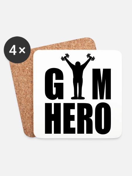 GYM Hero - Coasters (set of 4) - white