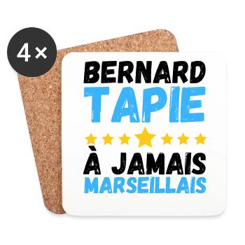 marseille foot marseillais - Dessous de verre (lot de 4) - blanc - Devant