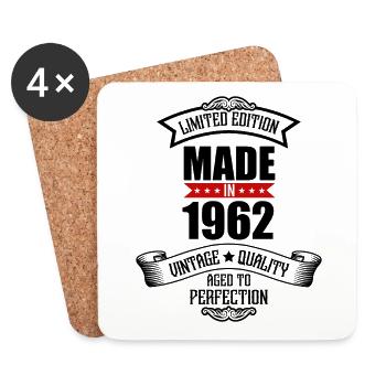 Made in 1962 Vintage Limited Edition 60 Years - Coasters (set of 4) - white - Front
