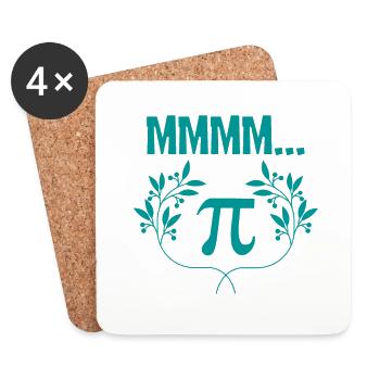 Mmmm Pi Math Science Geek Pi Day - Dessous de verre (lot de 4) - blanc - Devant