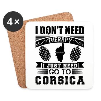 I dont need Therapy I just need to go to Corsica - Untersetzer (4er-Set) - Weiß - Vorne