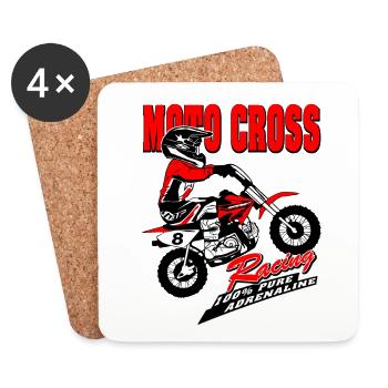 Kinder Motocross - KIDS MX - Dessous de verre (lot de 4) - blanc - Devant