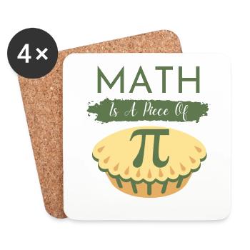 Pi Day 2023 Math est un morceau de Pi Funny Math Citation - Dessous de verre (lot de 4) - blanc - Devant