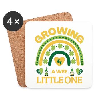 Growing A Wee Little One St. Patrick's Day Regenbogen - Untersetzer (4er-Set) - Weiß - Vorne