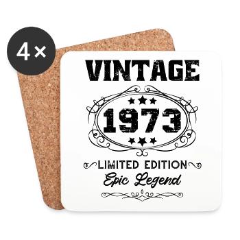 Vintage Limited Edition Epic Legend 50 Years 1973 - Untersetzer (4er-Set) - Weiß - Vorne