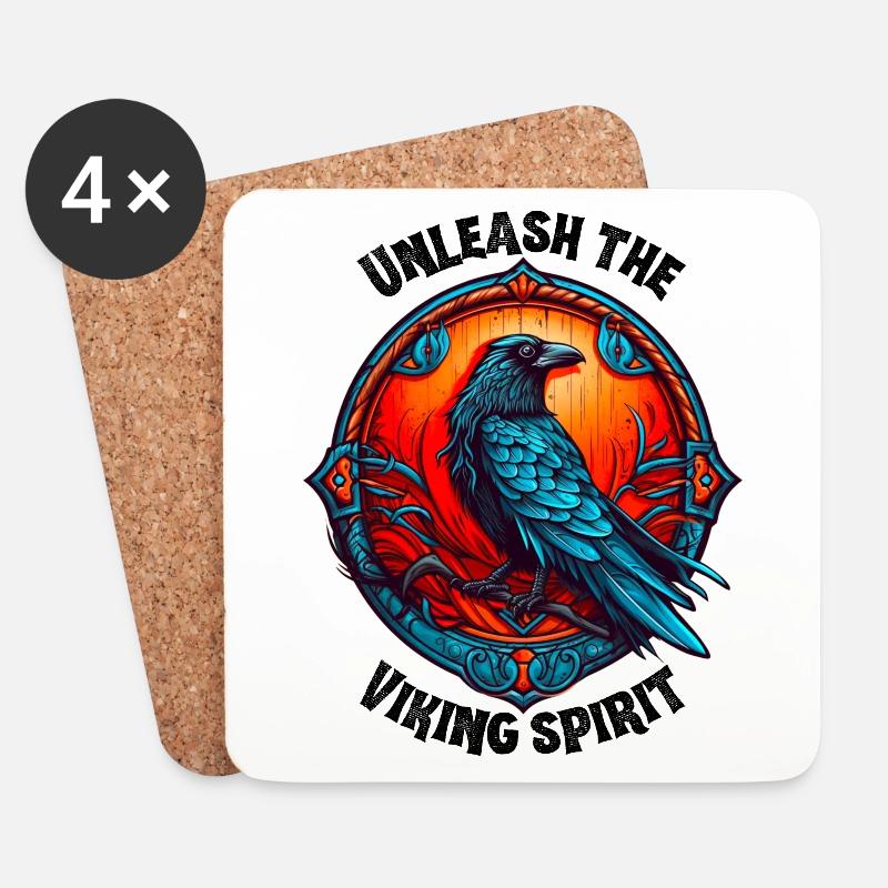 Viking Spirit - Untersetzer (4er-Set) - Weiß