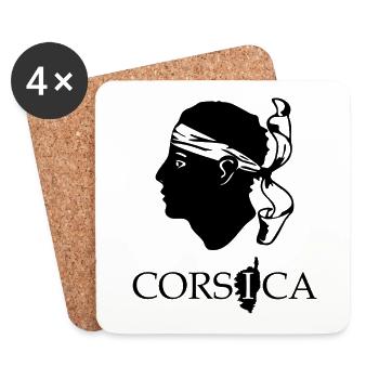 I Love Corsica Island France Frankreich Korsika - Coasters (set of 4) - white - Front
