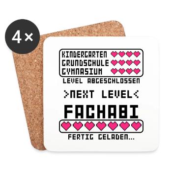 Fachabitur Fachabi zum bestandenen Abgeschlossen - Untersetzer (4er-Set) - Weiß - Vorne