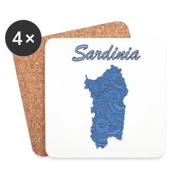 Sardinien Insel Italien Sardinia Island Italy - Untersetzer (4er-Set) - Weiß - Vorne