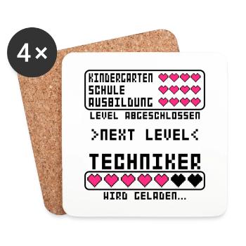angehende Techniker vor Ausbildung Beginn Start - Untersetzer (4er-Set) - Weiß - Vorne