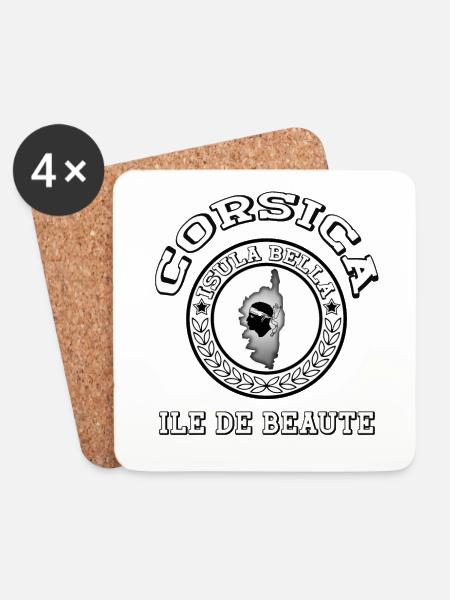 Insel der Schönheit Frankreich Korsika Corsica - Untersetzer (4er-Set) - Weiß