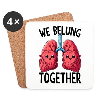 We Belung Together Pun - Coasters (set of 4) - white - Front