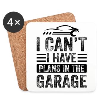 Funny Garage Sayings Car Mechanic repair Autos - Untersetzer (4er-Set) - Weiß - Vorne
