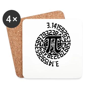 The Mathematical Number Pi 3.14 Mathematics PI - Untersetzer (4er-Set) - Weiß - Vorne