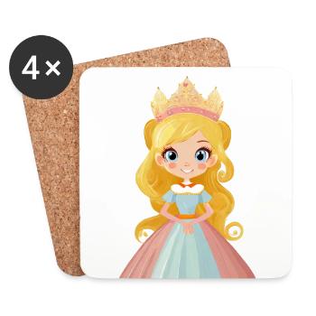 Princesse - Dessous de verre (lot de 4) - blanc - Devant