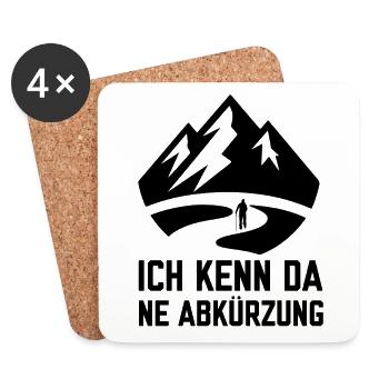 Folgt mir Ich kenn da ne Abkürzung Wandern gehen - Untersetzer (4er-Set) - Weiß - Vorne