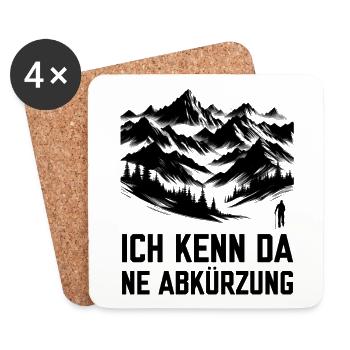 Folgt mir Ich kenn da ne Abkürzung Wandern gehen - Untersetzer (4er-Set) - Weiß - Vorne
