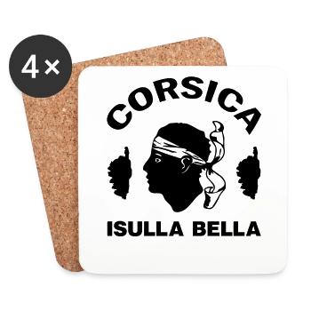 Corsica Island France Isula bella Corse - Untersetzer (4er-Set) - Weiß - Vorne