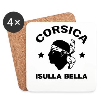 Corsica Island France Isula bella Corse Korsika - Untersetzer (4er-Set) - Weiß - Vorne