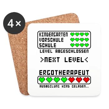 Ergotherapeut Ergotherapie Ausbildung Beginn Start - Untersetzer (4er-Set) - Weiß - Vorne