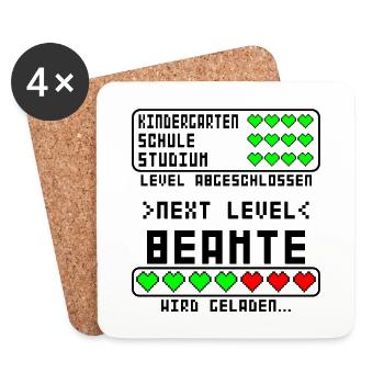 Beamte Ausbildung Beginn für Azubi Junge Baby - Untersetzer (4er-Set) - Weiß - Vorne