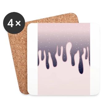 Melting Galaxy Space Slime Pastel - Dessous de verre (lot de 4) - blanc - Devant