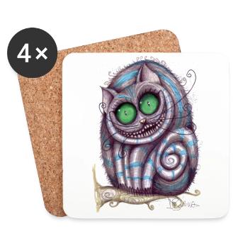 Stregatto Art 2 - Coasters (set of 4) - white - Front
