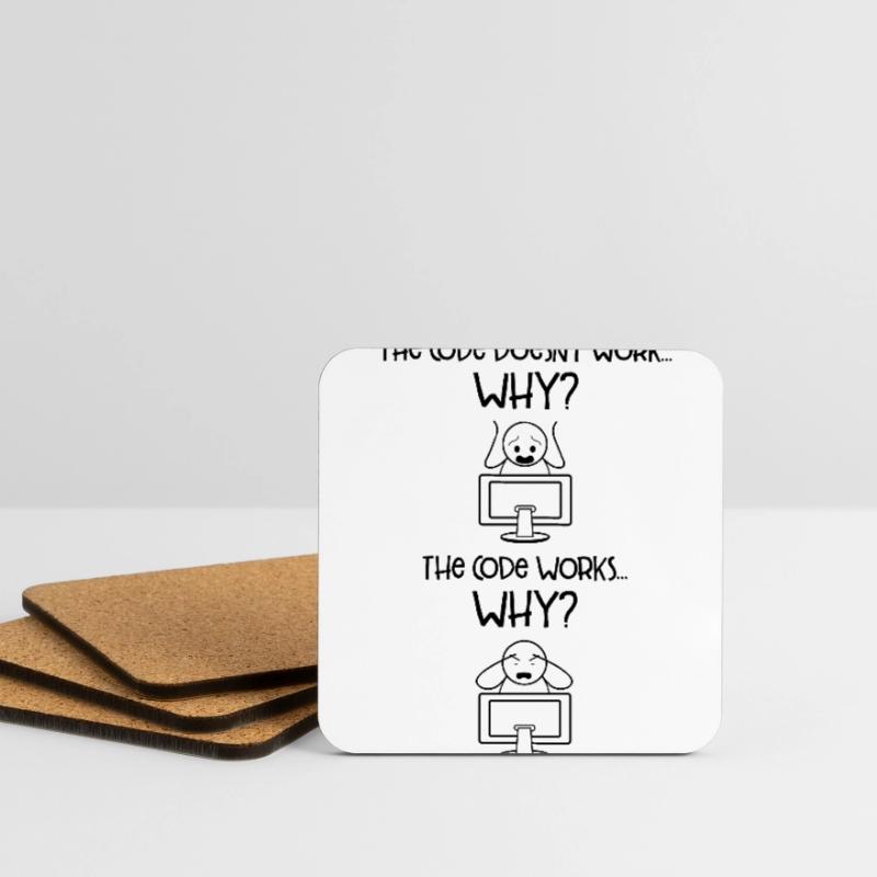 The Code Doesn't Work Why? the Code Works Why? Dev Untersetzer (4er-Set)