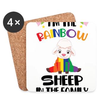 I'm The Rainbow Sheep In The Family Lesbian Love G - Untersetzer (4er-Set) - Weiß - Vorne