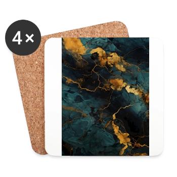 Marble Natural Stone Texture - Coasters (set of 4) - white - Front