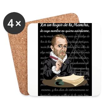 Cervantes - Dessous de verre (lot de 4) - blanc - Devant