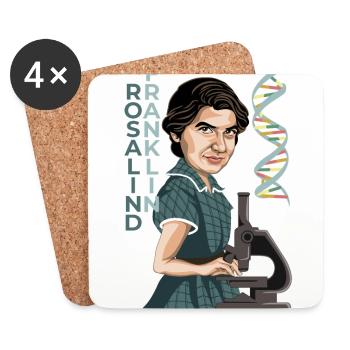 Rosalind Franklin - Dessous de verre (lot de 4) - blanc - Devant