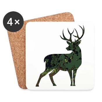 Bock Camouflage - Coasters (set of 4) - white - Front