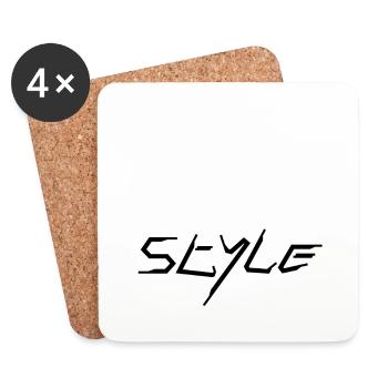 Retrowave style - Coasters (set of 4) - white - Front