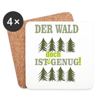 der wald ist doch genug - Untersetzer (4er-Set) - Weiß - Vorne