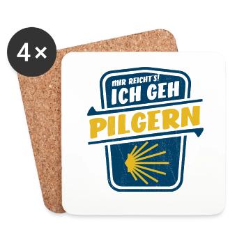 Mir reicht's ich geh Pilgern - Jakobsweg - Untersetzer (4er-Set) - Weiß - Vorne