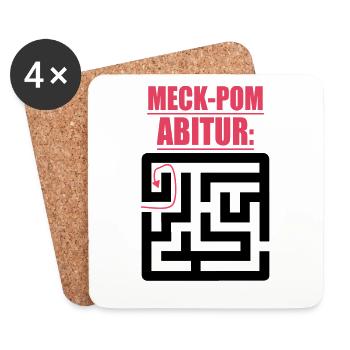 Abitur Abschluss Prüfung Sprüche lustig Meck-Pomm - Untersetzer (4er-Set) - Weiß - Vorne