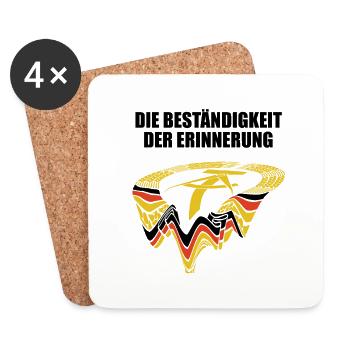 DDR Wappen, Die Beständigkeit der Erinnerung - Untersetzer (4er-Set) - Weiß - Vorne