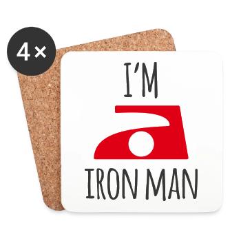Iron Man - Untersetzer (4er-Set) - Weiß - Vorne
