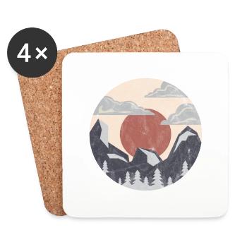 Circle Nature Gift Shirt - Coasters (set of 4) - white - Front
