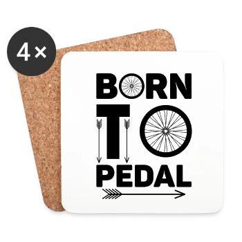 N TO PEDAL CYCLE PRESENTBOR - Coasters (set of 4) - white - Front